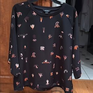 Monki Women's Black Printed Top